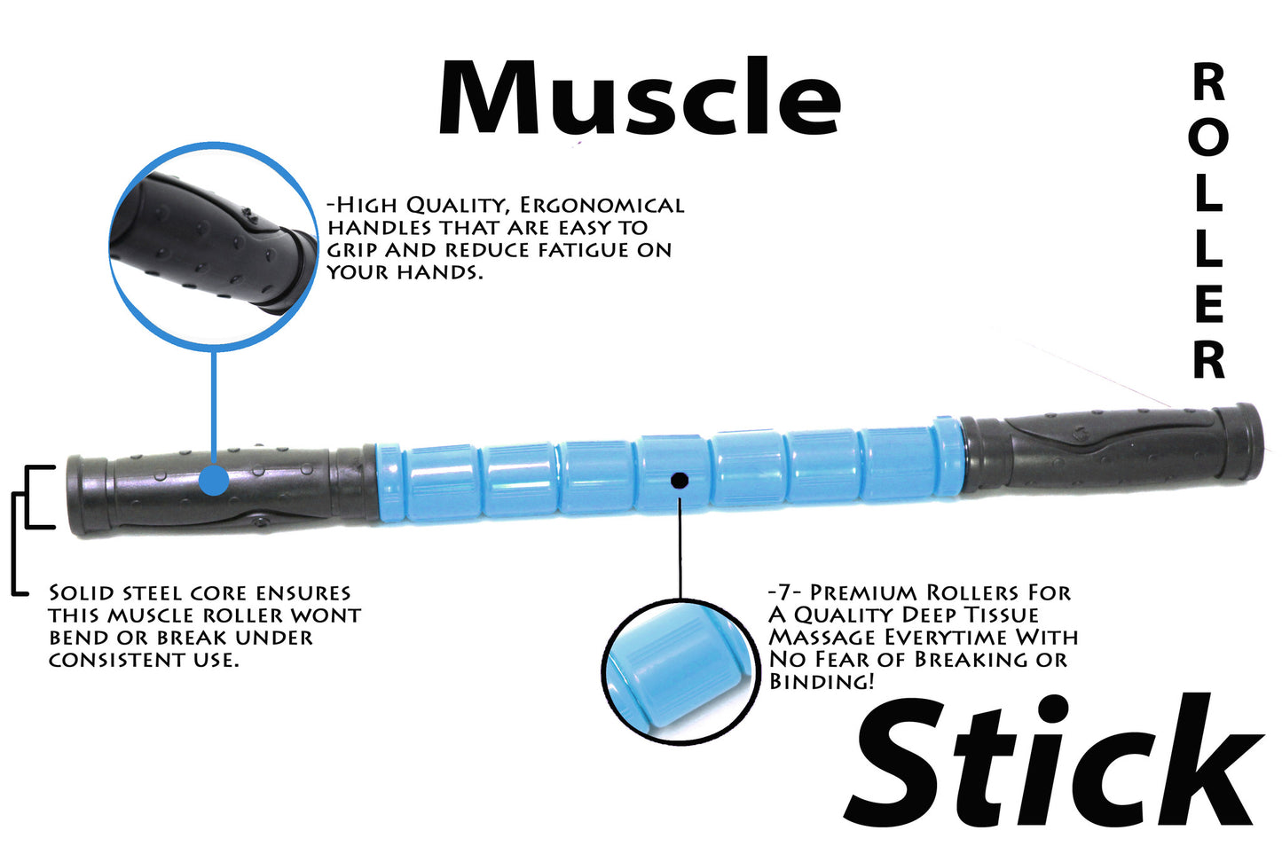 The Muscle Stick - Original Massage Roller - 6 Colors Available